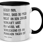 22Feels® Papa Geschenk von Sohn - Tasse mit Spruch (Weiss-Schwarz, 320ml)-TwoTone Tasse Weiss-Schwarz 320ml-22Feels