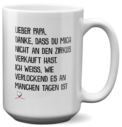 22Feels® Papa Geschenk - XL Tasse mit Spruch (Weiss, 440ml)-Weisse XL Tasse 440ml-22Feels