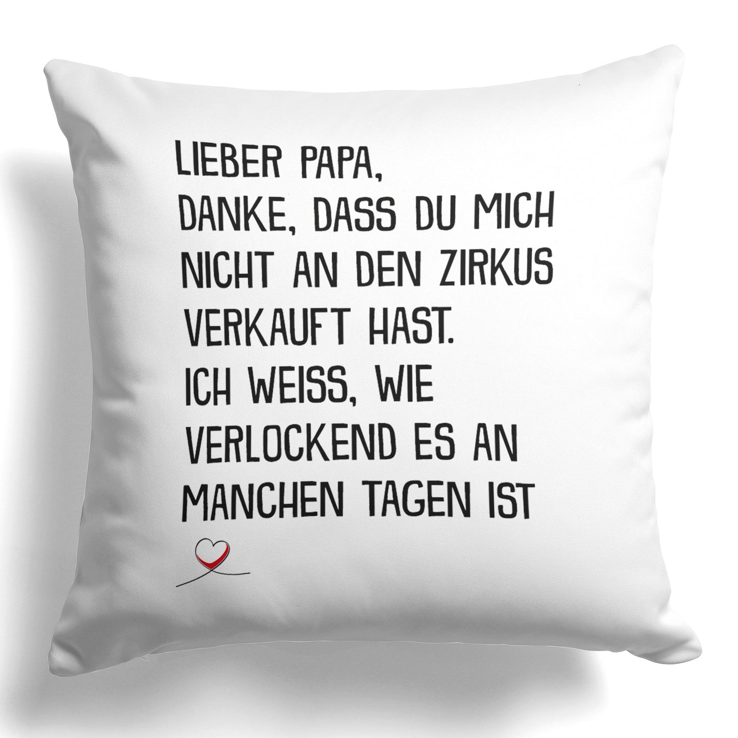 22Feels® Papa Geschenk - Kissen mit Spruch (Weiss 40x40cm)-Kissen Weiss 40x40-22Feels
