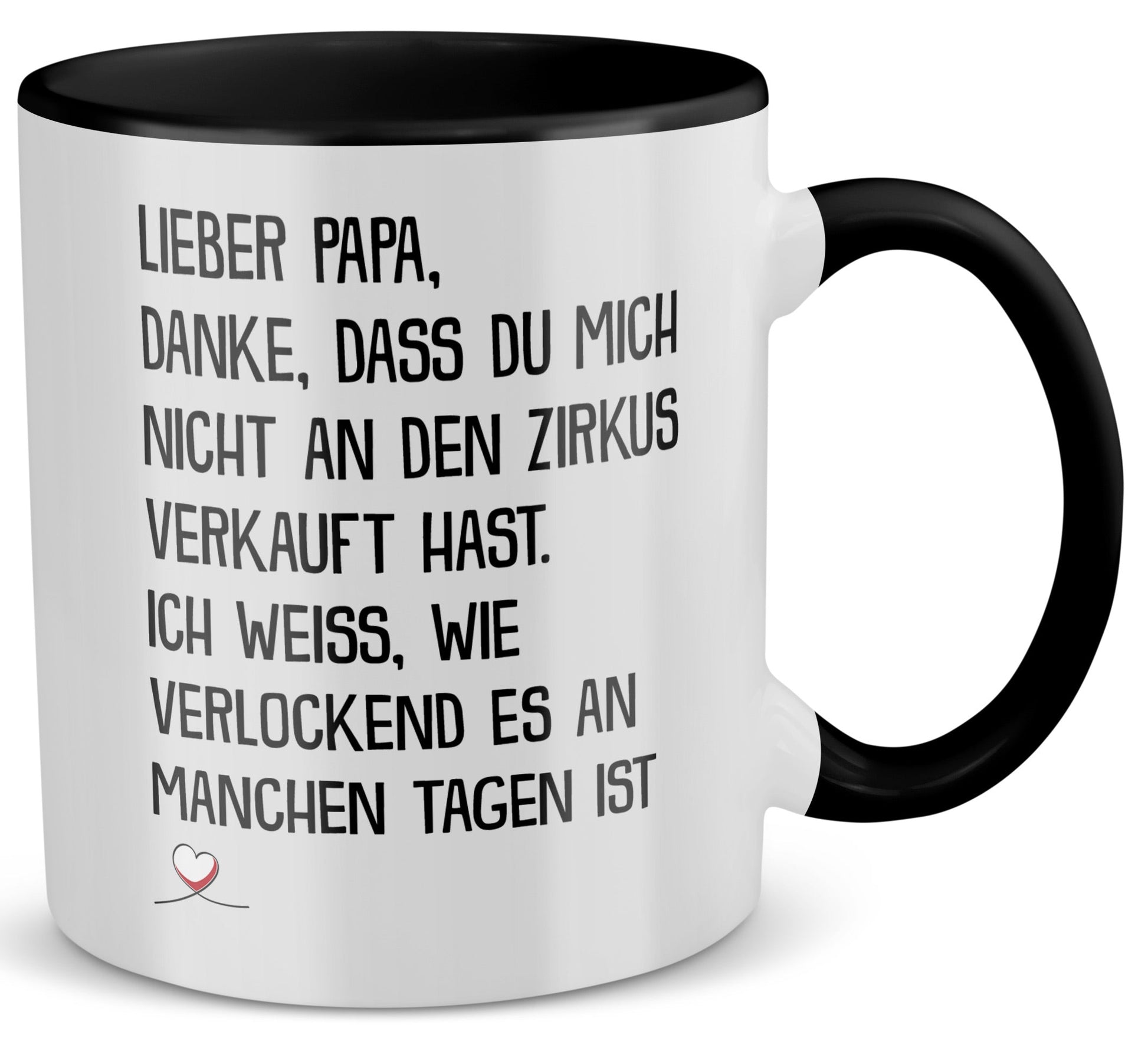 22Feels® Papa Geschenk - Tasse mit Spruch (Weiss-Schwarz, 320ml)-TwoTone Tasse Weiss-Schwarz 320ml-22Feels