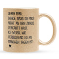 22Feels® Papa Geschenk - Glitzertasse mit Spruch (Gold, 320ml)-Glitzertasse Gold 320ml-22Feels