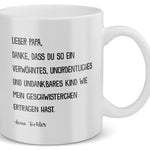 22Feels® Geschenk für Papa von Tochter - Spruch: Verwöhntes Geschwisterchen (Weiss, 320ml)-Weisse Tasse 320ml-22Feels