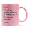 22Feels® Papa Geschenk von Sohn - Glitzertasse mit Spruch (Pink, 320ml)-Glitzertasse Pink 320ml-22Feels