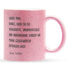 22Feels® Papa Geschenk von Tochter - Glitzertasse mit Spruch (Pink, 320ml)-Glitzertasse Pink 320ml-22Feels