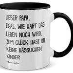 22Feels® Papa Geschenk von Sohn - Tasse mit Spruch (Weiss-Schwarz, 320ml)-TwoTone Tasse Weiss-Schwarz 320ml-22Feels
