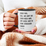 22Feels® Papa Geschenk von Sohn - Tasse mit Spruch (Weiss-Schwarz, 320ml)-TwoTone Tasse Weiss-Schwarz 320ml-22Feels