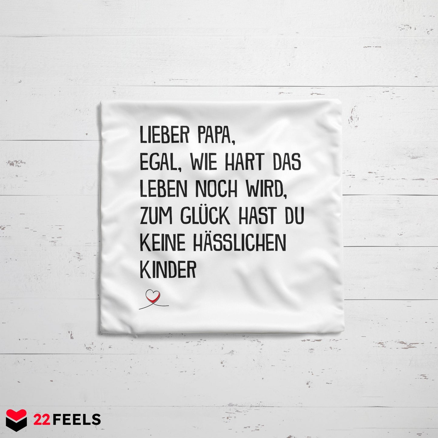 22Feels® Papa Geschenk - Kissen mit Spruch (Weiss 40x40cm)-Kissen Weiss 40x40-22Feels