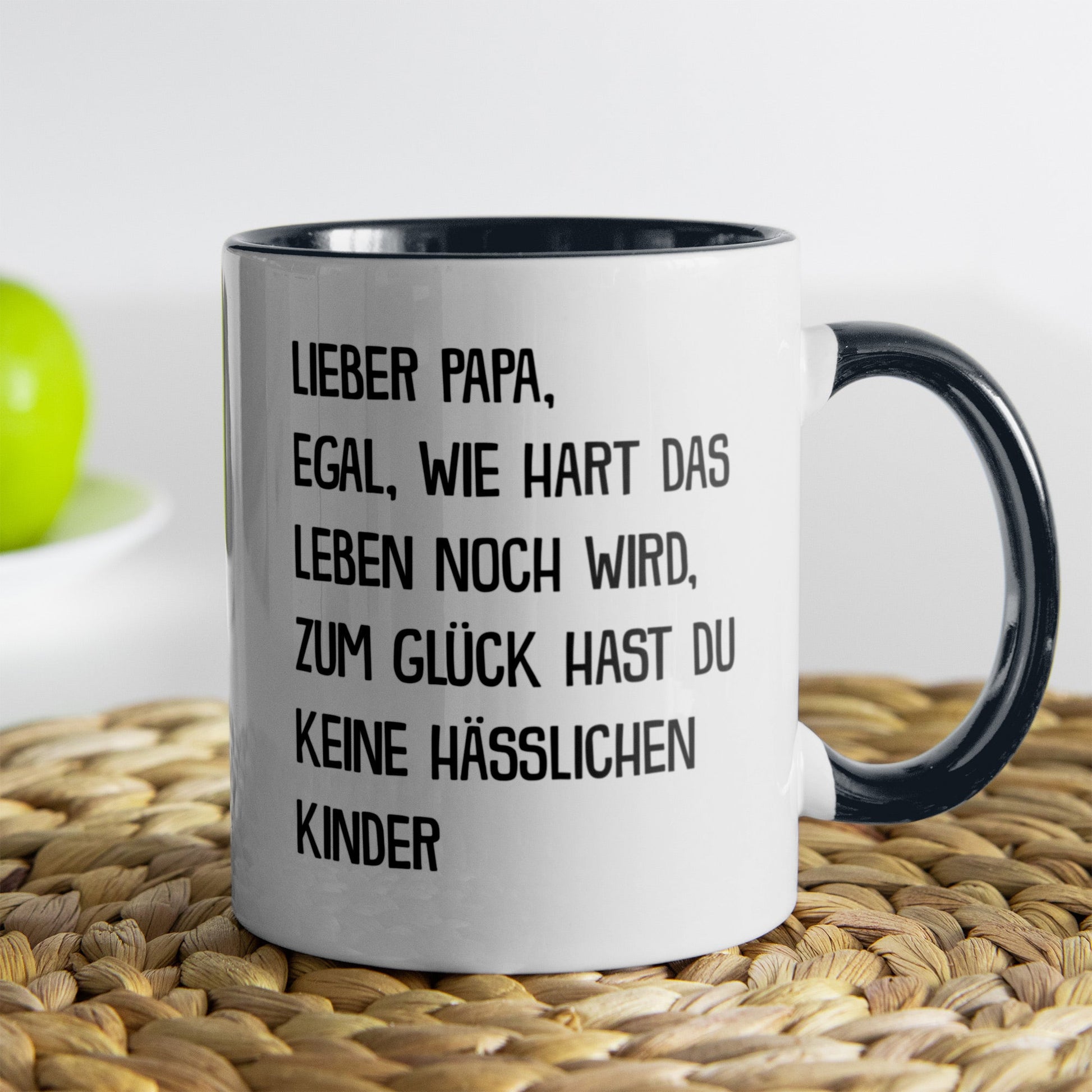 22Feels® Papa Geschenk - Tasse mit Spruch (Weiss-Schwarz, 320ml)-TwoTone Tasse Weiss-Schwarz 320ml-22Feels