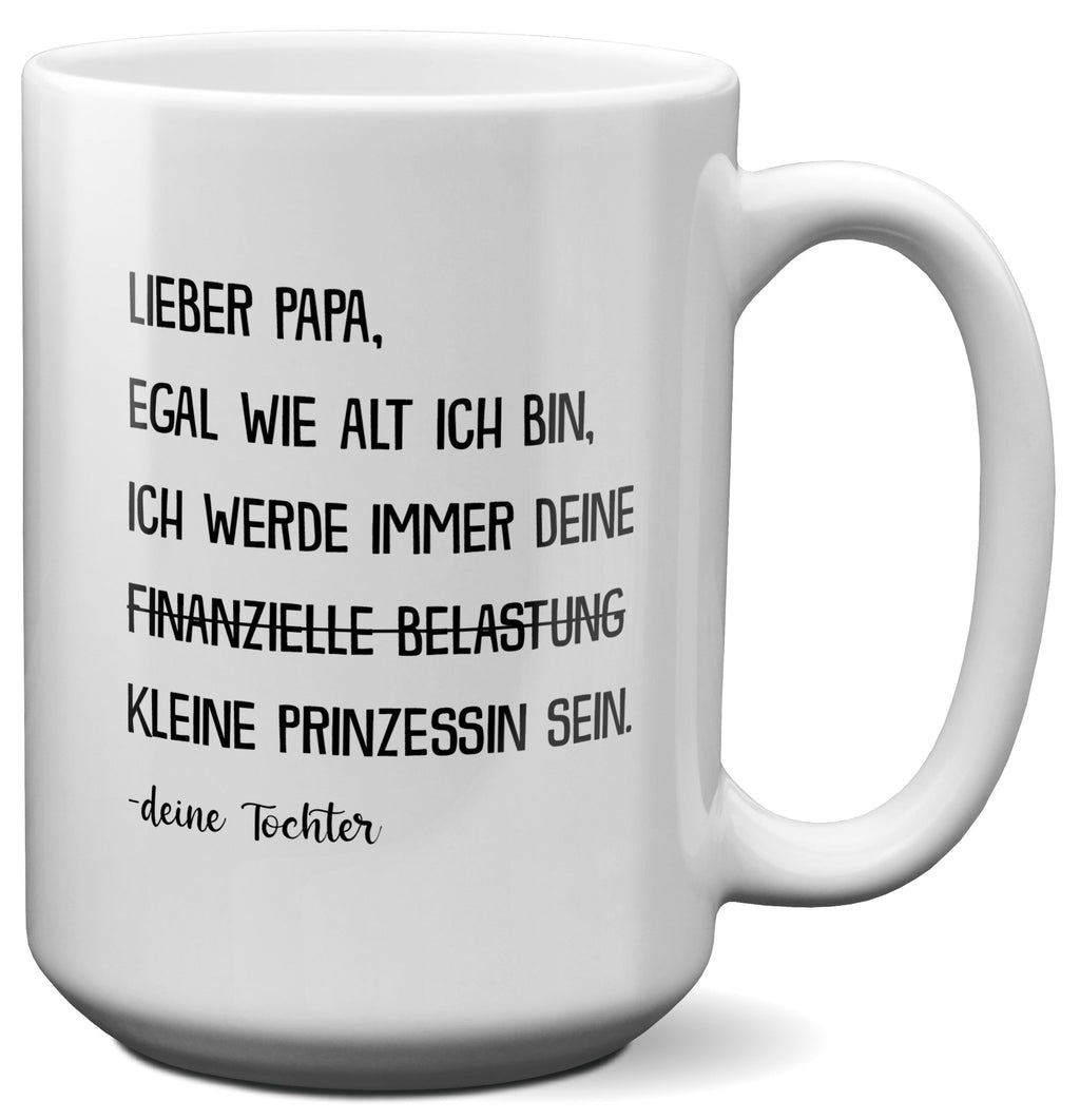 22Feels® Papa Geschenk von Tochter - XL Tasse mit Spruch (Weiss, 440ml)-Weisse XL Tasse 440ml-22Feels