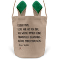 22Feels® Papa Osterkorb von Tochter Vater mit Henkel Ostergeschenk Tragetasche Ostern Deko Osternest Körbchen Hasenohren (Beige/Grün)-Ostern Tragetasche-22Feels