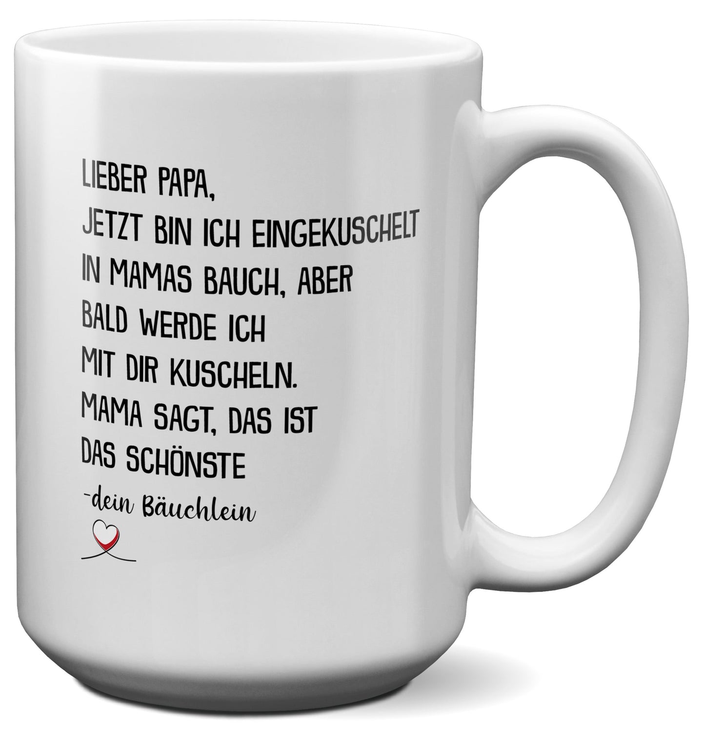 22Feels® Geschenk für Werdende Väter zur Schwangerschaft - Du Wirst Papa XL Tasse mit Spruch (Weiss, 440ml)-Weisse XL Tasse 440ml-22Feels