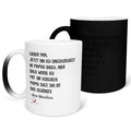 22Feels® Geschenk für Werdende Väter zur Schwangerschaft - Du Wirst Papa Zaubertasse mit Spruch (Matt-Schwarz und Weiss, 320ml)-Farbwechsel Tasse Matt 320ml-22Feels