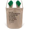 22Feels® Werdender Papa Schwangerschaft Ostern Osterkorb mit Henkel Ostergeschenk Tragetasche Ostern Deko Osternest Körbchen Hasenohren (Beige/Grün)-Ostern Tragetasche-22Feels