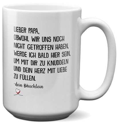 22Feels® Geschenk für Werdende Väter zur Schwangerschaft - Du Wirst Papa XL Tasse mit Spruch (Weiss, 440ml)-Weisse XL Tasse 440ml-22Feels