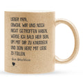 22Feels® Geschenk für Werdende Väter zur Schwangerschaft - Du Wirst Papa Glitzertasse mit Spruch (Gold, 320ml)-Glitzertasse Gold 320ml-22Feels