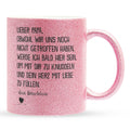 22Feels® Geschenk für Werdende Väter zur Schwangerschaft - Du Wirst Papa Glitzertasse mit Spruch (Pink, 320ml)-Glitzertasse Pink 320ml-22Feels