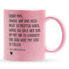 22Feels® Geschenk für Werdende Väter zur Schwangerschaft - Du Wirst Papa Glitzertasse mit Spruch (Pink, 320ml)-Glitzertasse Pink 320ml-22Feels