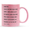 22Feels® Papa Geschenk von Tochter - Glitzertasse mit Spruch (Pink, 320ml)-Glitzertasse Pink 320ml-22Feels