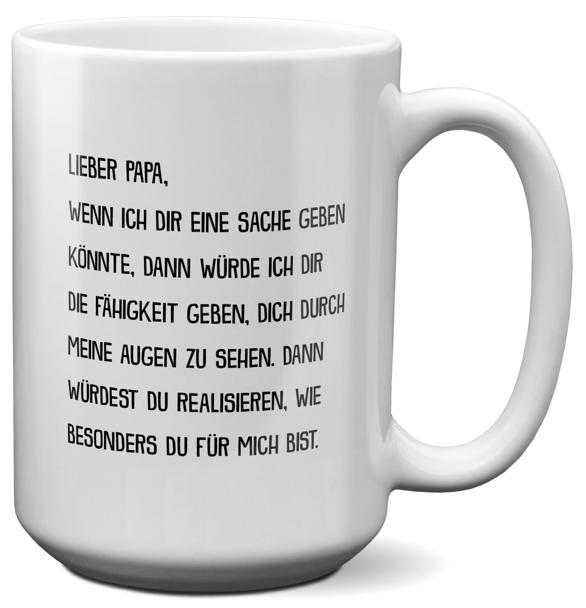 22Feels® Papa Geschenk - XL Tasse mit Spruch (Weiss, 440ml)-Weisse XL Tasse 440ml-22Feels