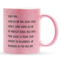 22Feels® Papa Geschenk - Glitzertasse mit Spruch (Pink, 320ml)-Glitzertasse Pink 320ml-22Feels