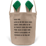 22Feels® Papa Osterkorb von Sohn Vater mit Henkel Ostergeschenk Tragetasche Ostern Deko Osternest Körbchen Hasenohren (Beige/Grün)-Ostern Tragetasche-22Feels