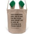 22Feels® Schwiegerpapa Osterkorb von Schwiegersohn mit Henkel Ostergeschenk Tragetasche Ostern Deko Osternest Körbchen Hasenohren (Beige/Grün)-Ostern Tragetasche-22Feels