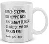 22Feels® Geschenk für Stiefpapas - Tasse mit Spruch: Du Hältst Mir Den Rücken Frei (Weiss, 320ml)-Weisse Tasse 320ml-22Feels