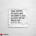22Feels® Stiefvater Geschenk - Kissen mit Spruch (Weiss 40x40cm)-Kissen Weiss 40x40-22Feels