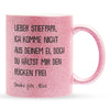 22Feels® Stiefvater Geschenk - Glitzertasse mit Spruch (Pink, 320ml)-Glitzertasse Pink 320ml-22Feels