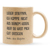22Feels® Stiefvater Geschenk von Stiefsohn - Glitzertasse mit Spruch (Gold, 320ml)-Glitzertasse Gold 320ml-22Feels
