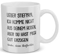 22Feels® Geschenk für Stiefvater von Stieftochter - Tasse mit Spruch: Du Hast Mich Gut Erzogen (Weiss, 320ml)-Weisse Tasse 320ml-22Feels