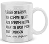 22Feels® Geschenk für Stiefvater von Stieftochter - Tasse mit Spruch: Du Hast Mich Gut Erzogen (Weiss, 320ml)-Weisse Tasse 320ml-22Feels