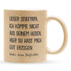22Feels® Stiefvater Geschenk von Stieftochter - Glitzertasse mit Spruch (Gold, 320ml)-Glitzertasse Gold 320ml-22Feels