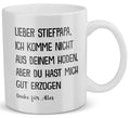 22Feels® Geschenk für Stiefpapas - Tasse mit Spruch: Gut Erzogen (Weiss, 320ml)-Weisse Tasse 320ml-22Feels