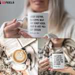 22Feels® Stiefvater Geschenk - Tasse mit Spruch: Danke für Alles (Herzhenkel, Weiss, 320ml)-Tasse Weiss Herzhenkel 320ml-22Feels