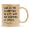 22Feels® Stiefvater Geschenk - Glitzertasse mit Spruch (Gold, 320ml)-Glitzertasse Gold 320ml-22Feels