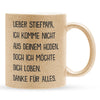 22Feels® Stiefvater Geschenk - Glitzertasse mit Spruch (Gold, 320ml)-Glitzertasse Gold 320ml-22Feels