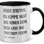 22Feels® Stiefvater Geschenk von Stiefsohn - Tasse mit Spruch (Weiss-Schwarz, 320ml)-TwoTone Tasse Weiss-Schwarz 320ml-22Feels