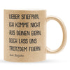 22Feels® Stiefvater Geschenk von Stiefsohn - Glitzertasse mit Spruch (Gold, 320ml)-Glitzertasse Gold 320ml-22Feels