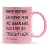 22Feels® Stiefvater Geschenk von Stiefsohn - Glitzertasse mit Spruch (Pink, 320ml)-Glitzertasse Pink 320ml-22Feels