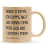 22Feels® Stiefvater Geschenk von Stieftochter - Glitzertasse mit Spruch (Gold, 320ml)-Glitzertasse Gold 320ml-22Feels