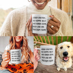 22Feels® Geschenk für Stiefpapas - Tasse mit Spruch: Lass Uns Trotzdem Feiern (Weiss, 320ml)-Weisse Tasse 320ml-22Feels