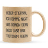 22Feels® Stiefvater Geschenk - Glitzertasse mit Spruch (Gold, 320ml)-Glitzertasse Gold 320ml-22Feels