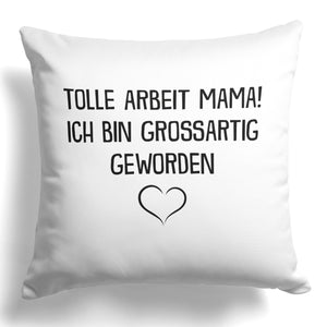 22Feels® Mama Geschenk - Kissen mit Spruch (Weiss 40x40cm)-Kissen Weiss 40x40-22Feels