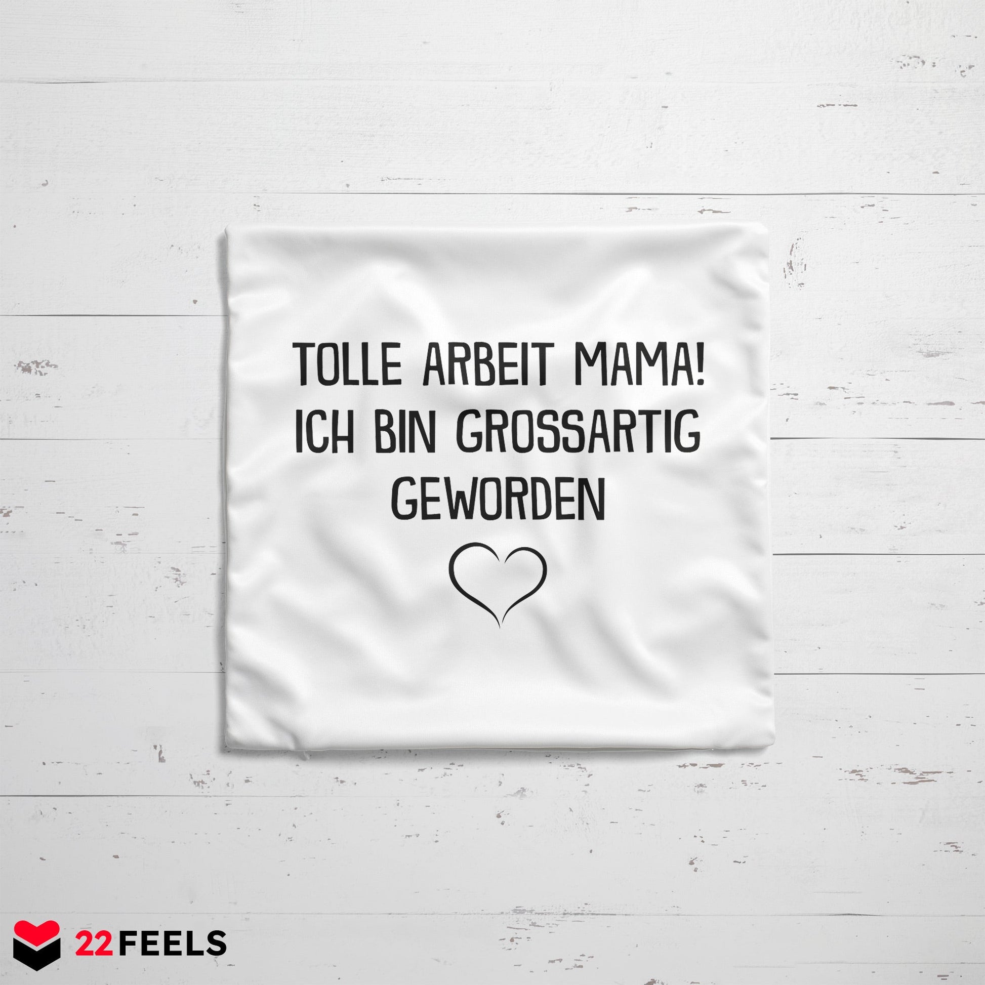 22Feels® Mama Geschenk - Kissen mit Spruch (Weiss 40x40cm)-Kissen Weiss 40x40-22Feels