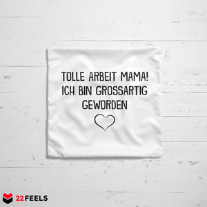 22Feels® Mama Geschenk - Kissen mit Spruch (Weiss 40x40cm)-Kissen Weiss 40x40-22Feels