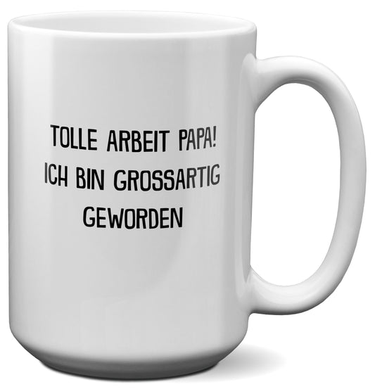 22Feels® Papa Geschenk - XL Tasse mit Spruch (Weiss, 440ml)-Weisse XL Tasse 440ml-22Feels