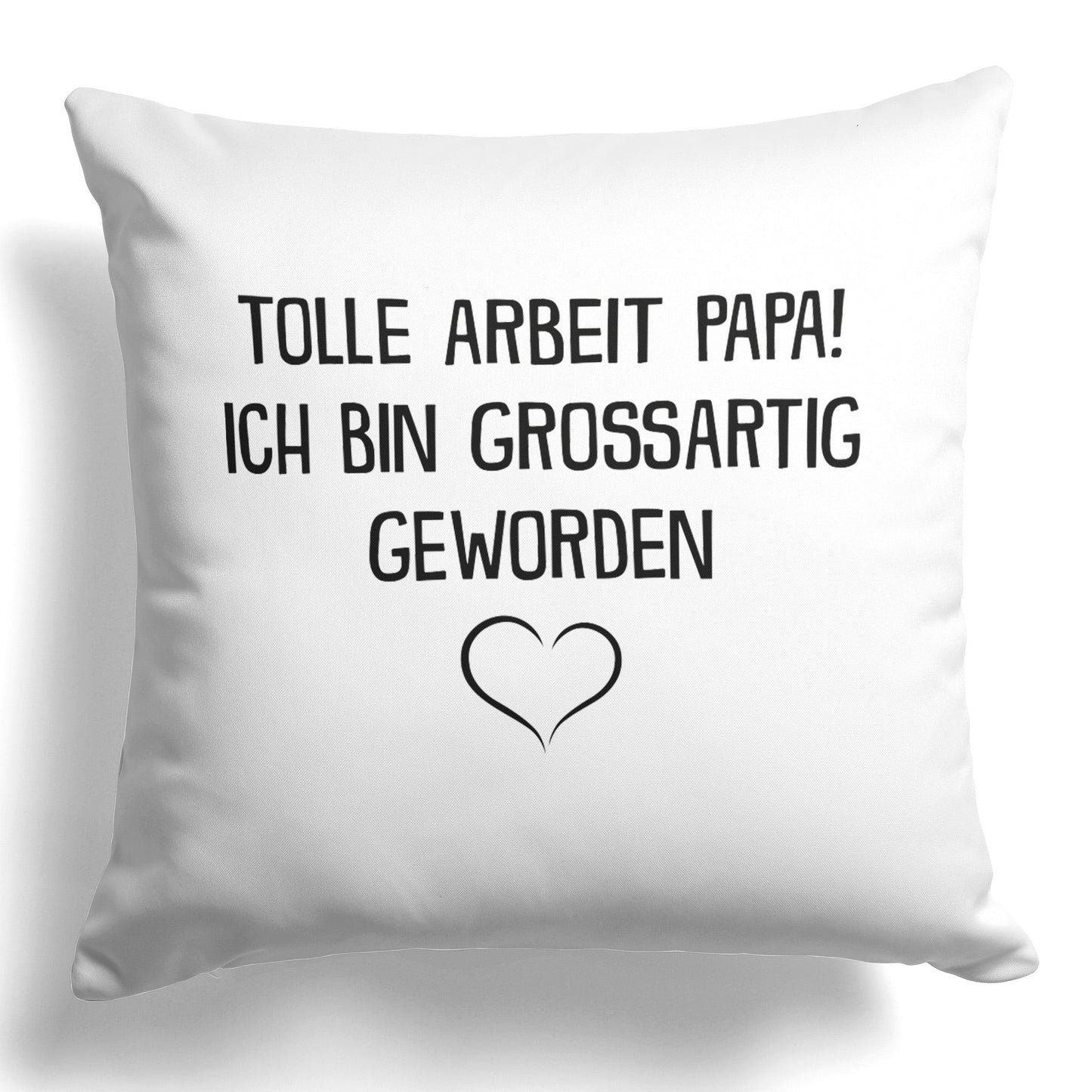 22Feels® Papa Geschenk - Kissen mit Spruch (Weiss 40x40cm)-Kissen Weiss 40x40-22Feels