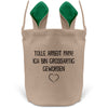 22Feels® Papa Osterkorb Vater mit Henkel Ostergeschenk Tragetasche Ostern Deko Osternest Körbchen Hasenohren (Beige/Grün)-Ostern Tragetasche-22Feels