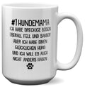 22Feels® Hundemama Geschenk - XL Tasse mit Spruch (Weiss, 440ml)-Weisse XL Tasse 440ml-22Feels